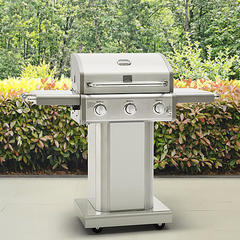 Kenmore 3 Burner Pedestal Grill with Foldable Side Shelves