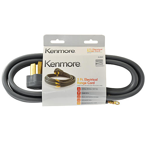 3-Prong 5' Gray Range Cord