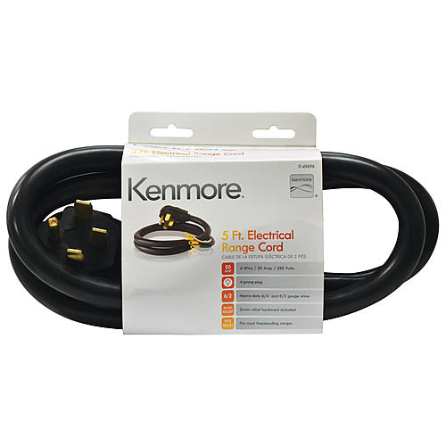 4-Prong 5' Range Cord - Black